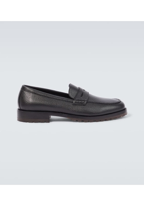 Manolo Blahnik Randy leather penny loafers