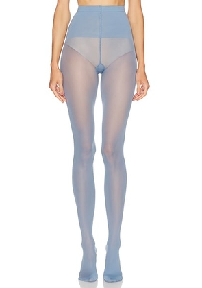 SWEDISH STOCKINGS Svea Premium Tights in Dusty Blue - Blue. Size L (also in S, M).