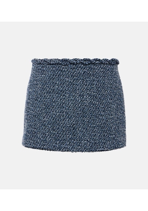 Valentino Tweed denim miniskirt