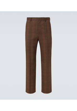 Auralee Prince of Wales check wool suit pants