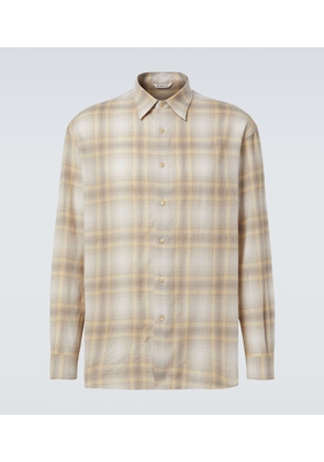 Auralee Plaid wool shirt