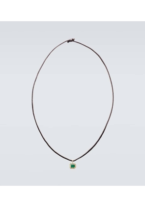 Octavia Elizabeth 18kt gold necklace with emerald