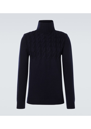 Maison Margiela Cable-knit wool turtleneck sweater