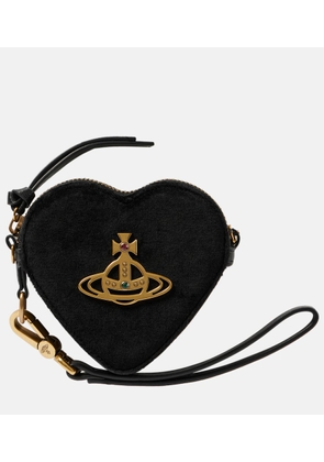 Vivienne Westwood Heart velvet coin purse with strap