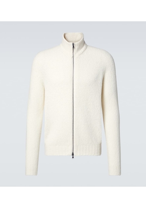Thom Sweeney Wool and cashmere-blend zip-up sweater