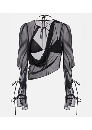 Christopher Esber Mobius sheer silk top