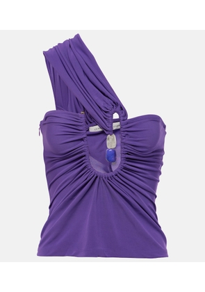 Christopher Esber Helix cutout embellished jersey top