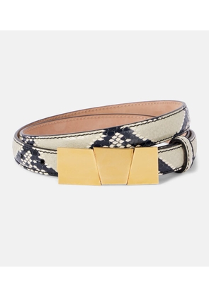 Khaite Axel Small snake-effect leather belt