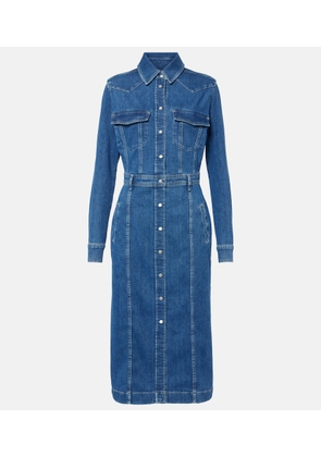 7 For All Mankind Denim midi dress