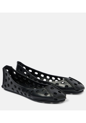 Alaia Perfo leather ballet flats