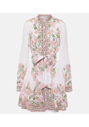 Juliet Dunn Floral cotton minidress