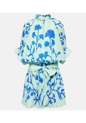 Juliet Dunn Floral cotton shirt dress