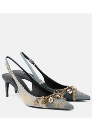 Dolce&Gabbana Denim slingback pumps