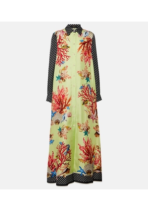 Dolce&Gabbana Capri printed silk satin shirt dress