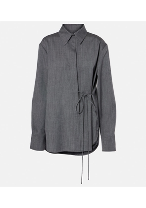 Jil Sander Belted wool shirt