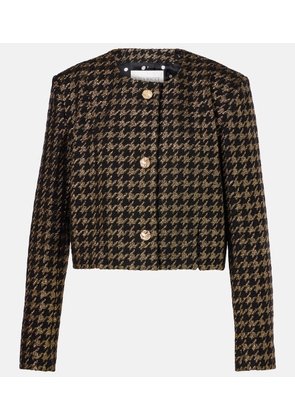 Nina Ricci Houndstooth lame tweed jacket