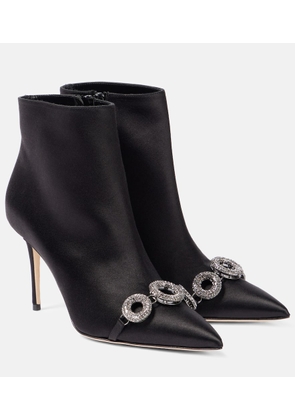 Manolo Blahnik Balvisa embellished satin ankle boots