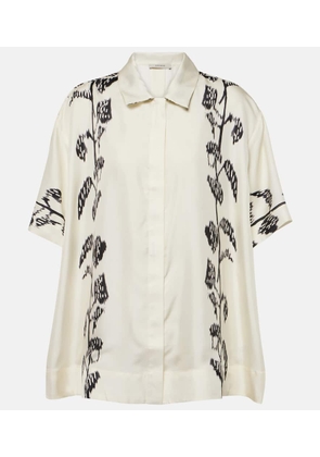 Asceno Montauk silk twill Bowling shirt
