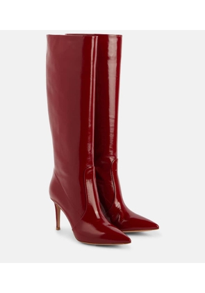 Gianvito Rossi Hansen 85 patent leather knee-high boots
