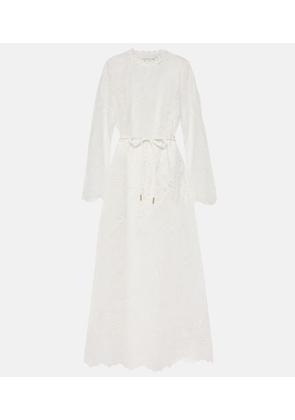 Zimmermann Ottie embroidered cotton maxi dress