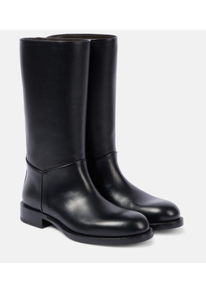 The Row Nobilis leather knee-high boots