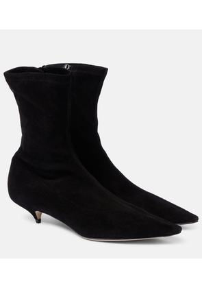 The Row Liisa suede ankle boots