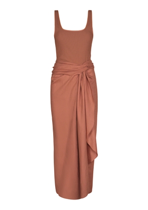 Johanna Ortiz Encanto Pacifico Linen-Blend Maxi Wrap Dress - Moda Operandi