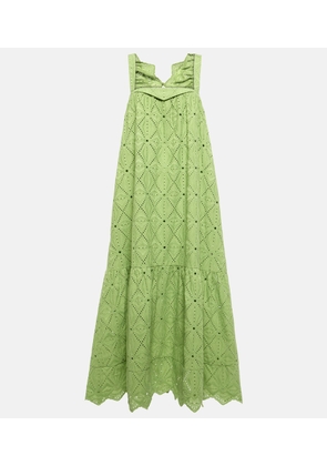 Dorothee Schumacher Embroidered cotton-blend maxi dress