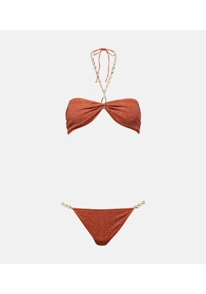 Oseree Lumiere O Chain lame bikini