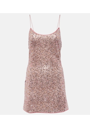 Oseree Netquins slip dress