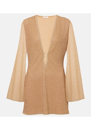 Oseree Lumiere metallic minidress