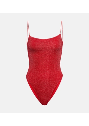 Oseree Lumiere Square lame swimsuit