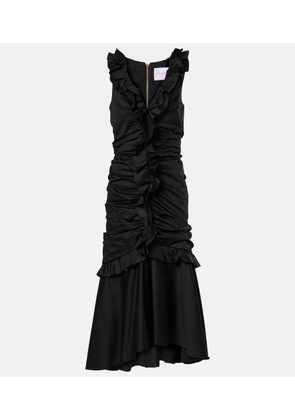 Carolina Herrera Ruffled cotton-blend midi dress