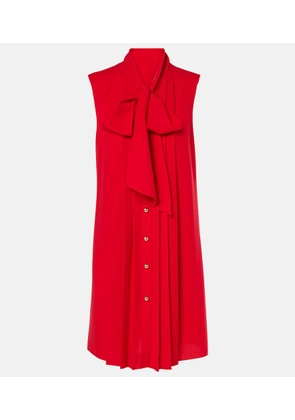 Carolina Herrera Tie-neck pleated minidress
