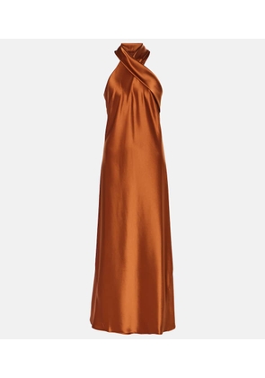 Galvan Pandora satin maxi dress