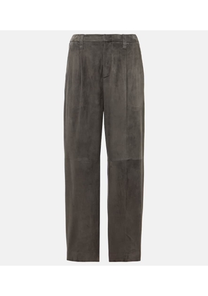 Brunello Cucinelli Suede straight pants