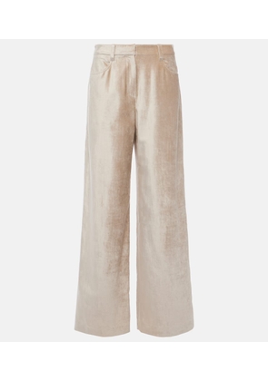 Brunello Cucinelli Cotton-blend wide-leg pants