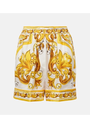 Dolce&Gabbana Majolica silk shorts