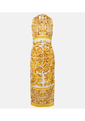 Dolce&Gabbana Majolica silk-blend midi dress