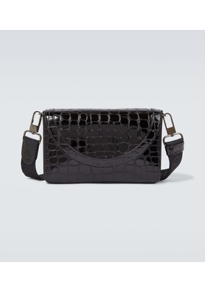 Christian Louboutin Explorafunk croc-effect patent leather shoulder bag