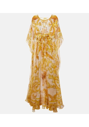 Dolce&Gabbana Majolica silk chiffon maxi dress
