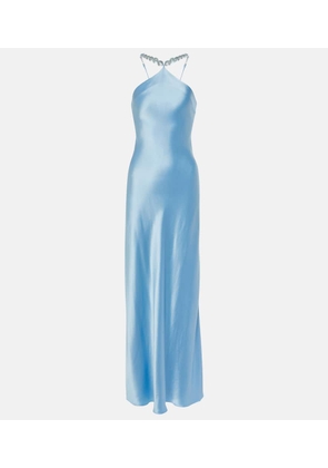 Staud Cadence beaded satin gown