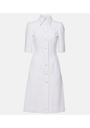 Dolce&Gabbana Cotton-blend tweed shirt midi dress