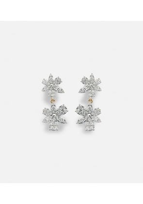 Stone and Strand Grand Magnolia 14kt gold drop earrings with diamonds