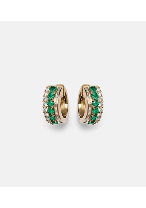 Anita Ko Lola 18kt gold earrings with emeralds and diamonds