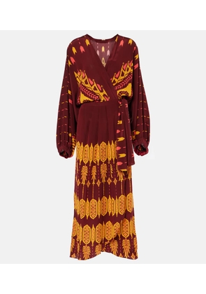 Johanna Ortiz Printed silk wrap dress