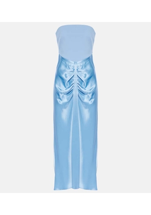 Staud Wayfaring ponte and satin midi dress