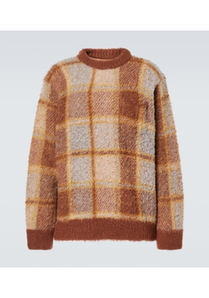 Sacai Checked wool-blend sweater