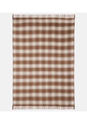 Loro Piana Plaid wool and cashmere flannel throw