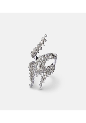 Yeprem Y-Not 18kt white gold ring with diamonds